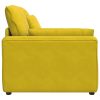  sárga moduláris kanapé karfás végmodul párnákkal 100 cm