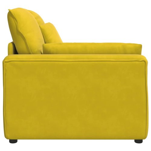  sárga moduláris kanapé karfás végmodul párnákkal 100 cm