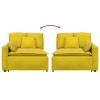 sárga moduláris kanapé karfás végmodul párnákkal 100 cm