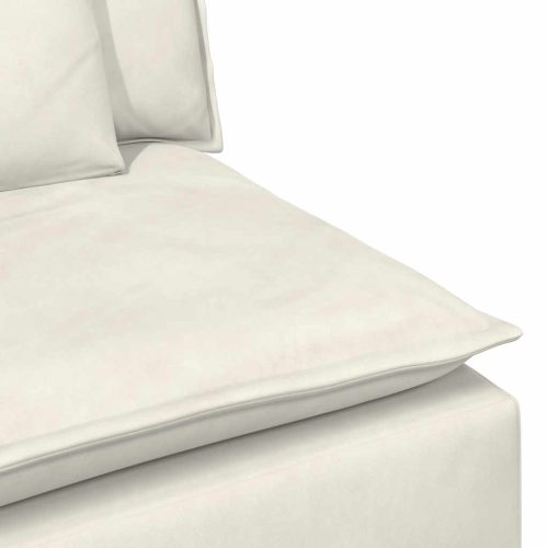  krém moduláris kanapé karfás végmodul párnákkal 100 cm