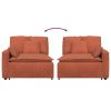  Piros narancs moduláris kanapé karfás végmodul párnákkal 100 cm