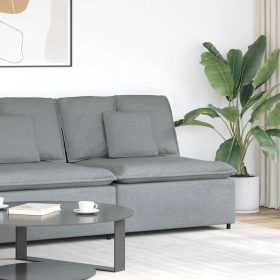    világosszürke moduláris kanapé középső modul párnákkal 100 cm