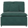  sötétzöld moduláris kanapé középső modul párnákkal 100 cm