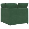  sötét zöld moduláris kanapé sarokmodul párnákkal 100 cm