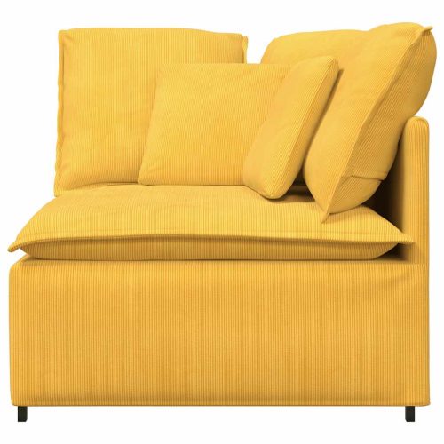  világossárga moduláris kanapé sarokmodul párnákkal 100 cm