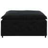  fekete moduláris kanapé lábzsámoly modul 100x100x48 cm