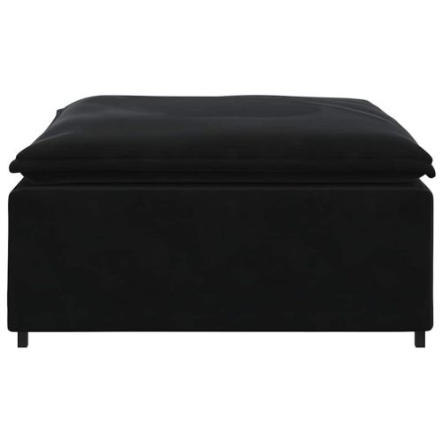  fekete moduláris kanapé lábzsámoly modul 100x100x48 cm