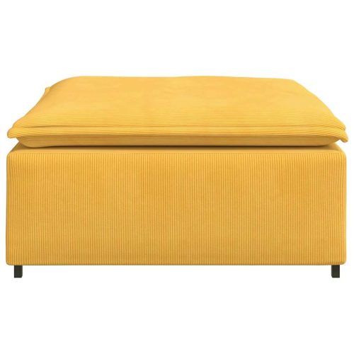  világossárga moduláris kanapé lábzsámoly modul 100x100x48 cm