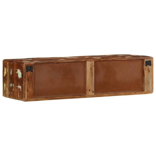  tömör újrahasznosított falra szerelhető TV-szekrény 100x32x25cm