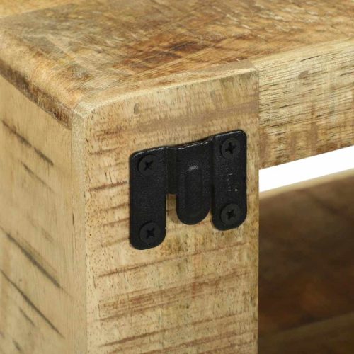  TV szekrény polcokkal Barna 80 x 30 x 25 cm Tömör mangófa