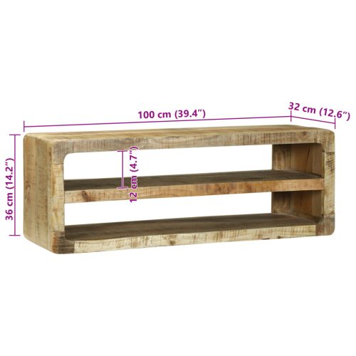  TV szekrény 100x32x36 cm Tömör mangófa