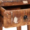  Végasztalok Sokszínű 40 x 32 x 46 cm tömör újrahasznosított fa