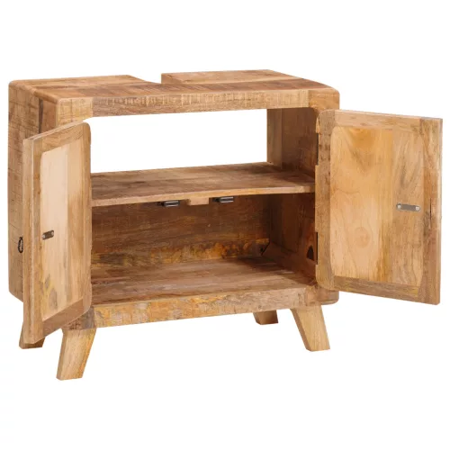  Fürdőszoba Székény polcokkal tárolóval ajtóval Barna Tömör Mangó Fa, Mérnöki Fa