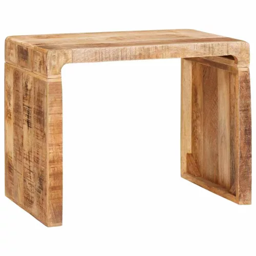  Végasztal Barna 60 x 35 x 46 cm Tömör Mangófát