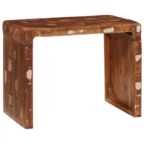  Végasztal 60 x 35 x 46 cm Tömör újrahasznosított fa