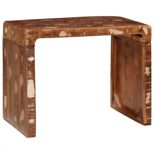  Végasztal 60 x 35 x 46 cm Tömör újrahasznosított fa