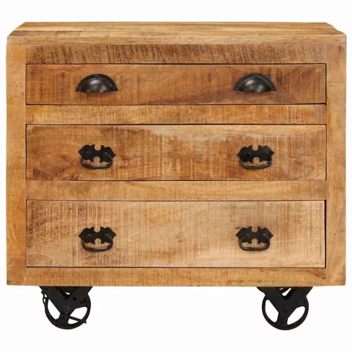  Oldalsó szekrény Barna 70 x 38 x 63 cm tömör mangófa