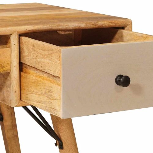  Íróasztal fiókkal Barna 110 x 55 x 76 cm Tömör Mangófát