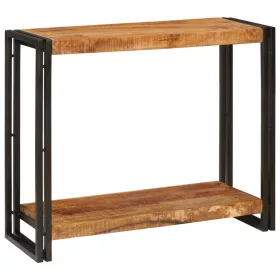  Konzolasztal Barna 90 x 33 x 75 cm Tömör nyers mangófa