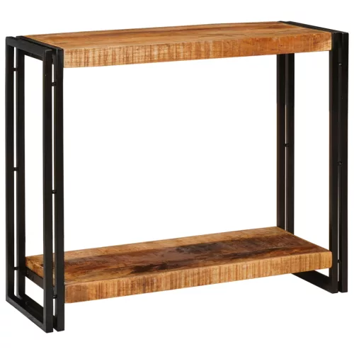  Konzolasztal Barna 90 x 33 x 75 cm Tömör nyers mangófa