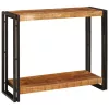  Konzolasztal Barna 90 x 33 x 75 cm Tömör nyers mangófa