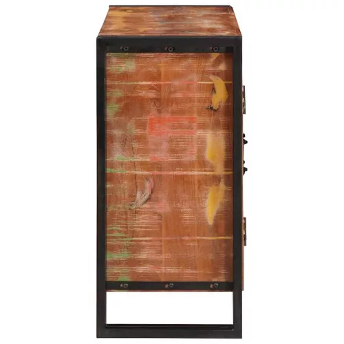  Oldalszekrény ajtókkal Barna Tömör újrahasznosított fa és fém