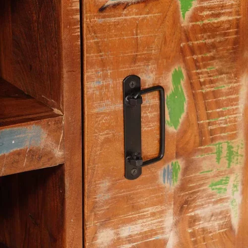  TV szekrény Sokszínű 120 x 30 x 50 cm tömör újrahasznosított fa