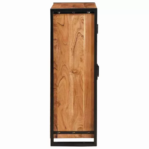  Magas szekrény ajtókkal Barna Tömör akácfa és fém