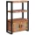  Könyvespolc Ajtókkal Barna Tömör újrahasznosított fa és fém