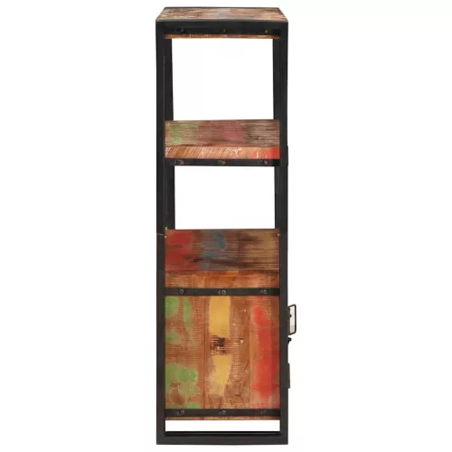  Könyvespolc Ajtókkal Barna Tömör újrahasznosított fa és fém