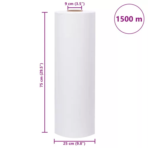  Mezőgazdasági stretch fólia fehér 25 µm 75 cm x 1500 m