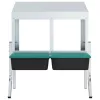  horganyzott acél csirkefészkelőláda 2 rekesszel és lábakkal