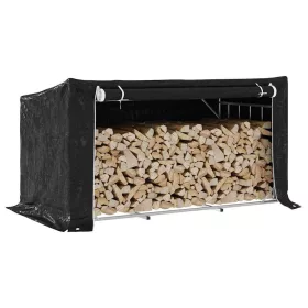    Tűzifa állvány esővédővel 200,5x100,5x110,5 cm horganyzott acél