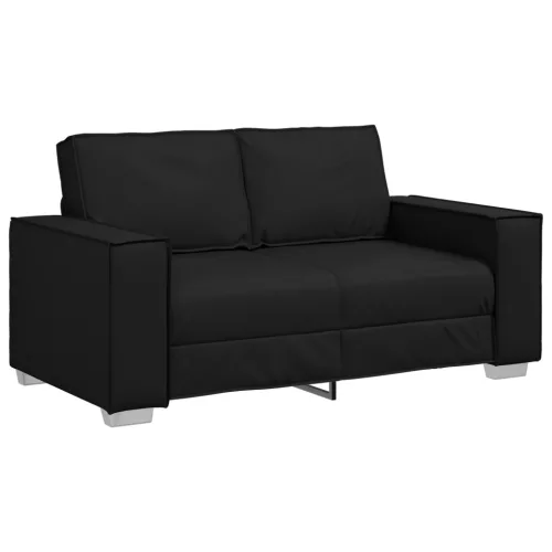  Kétszemélyes kanapé Fekete 120 cm Műbőr