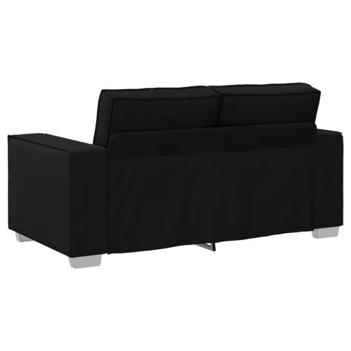  Kétszemélyes kanapé Fekete 120 cm Műbőr