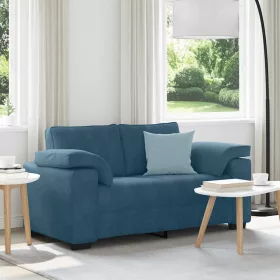  kék bársony loveseat kanapé 160x77x82 cm