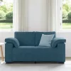  kék bársony loveseat kanapé 160x77x82 cm