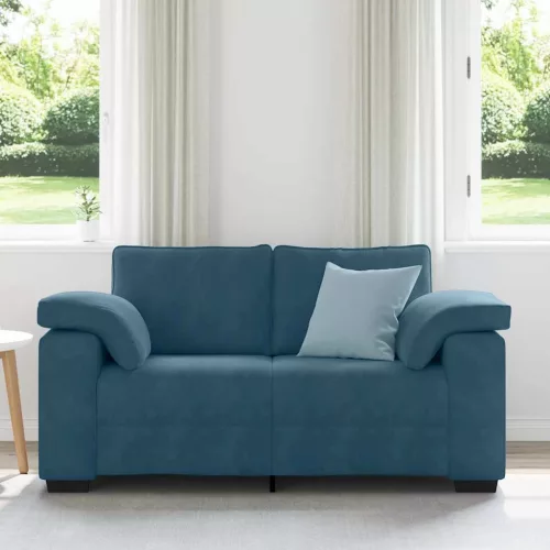  kék bársony loveseat kanapé 160x77x82 cm