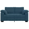  kék bársony loveseat kanapé 160x77x82 cm