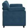  kék bársony loveseat kanapé 160x77x82 cm