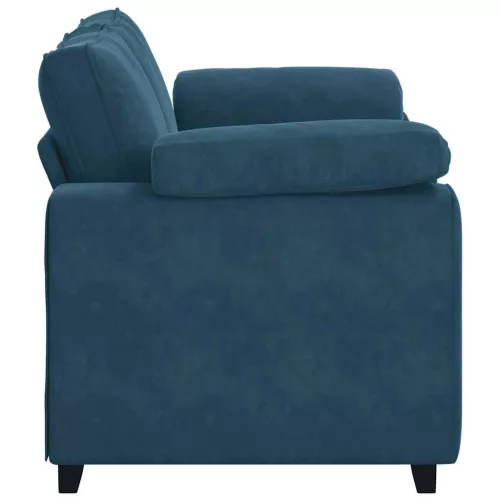  kék bársony loveseat kanapé 160x77x82 cm