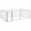 kültéri kutyafuttató ajtóval 3x2x1 m horganyzott acélból