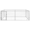  kültéri kutyafuttató ajtóval 3x2x1 m horganyzott acélból