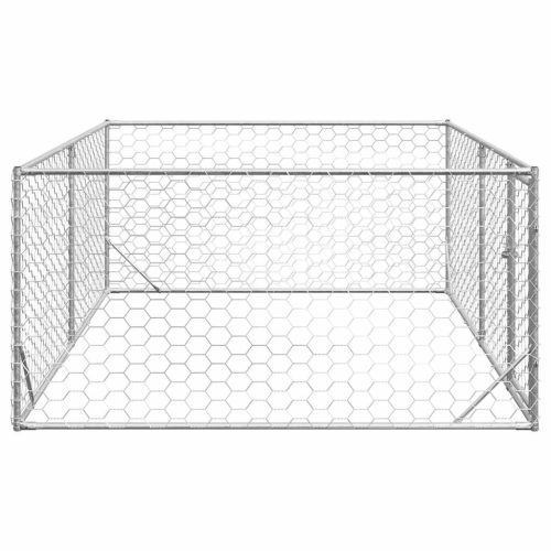  kültéri kutyafuttató ajtóval 3x2x1 m horganyzott acélból