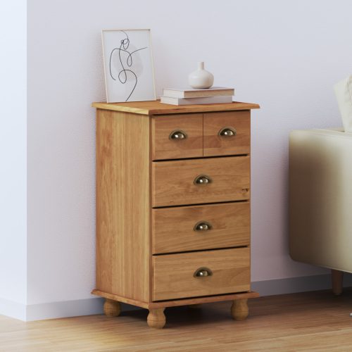  Fiókos szekrény 'ASKIM'Barna 45.8x40x79 cm Szilárd Fa Fenyő