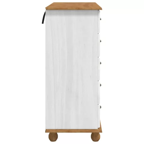  Fiókos Szekrény ASKIM Fehér 91 x 40 x 95,5 cm Tömör fenyőfa
