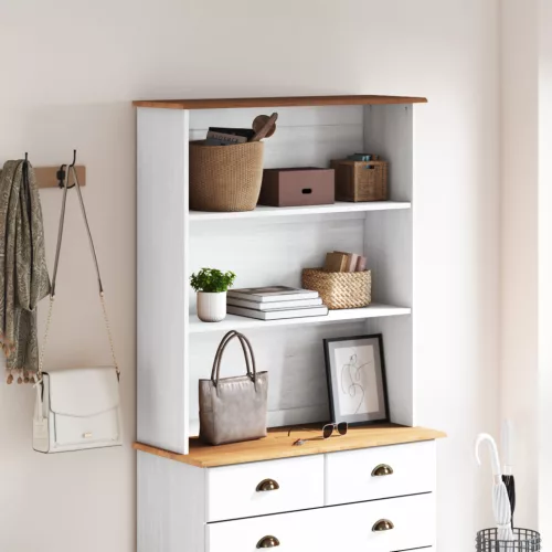  Kisker 'ASKIM'Fehér 91x30x104 cm Tömör Fa Fenyő