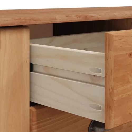  Oldalszekrény ASKIM" 133,5x40x79 cm Tömör fenyő"