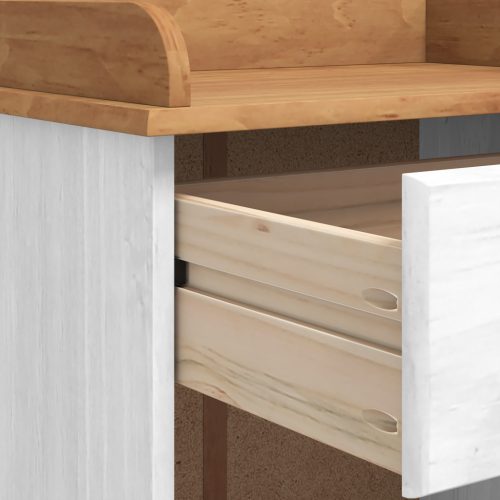  Boroszekrény ASKIM" 12 Üveghelyes Fehér Szilárd Fa Fenyő"