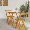  Összecsukható Kert Asztal Négyzet 60x60x72 cm Tömör Fa Akác